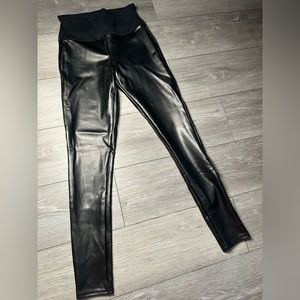 Assets shapewear pleather leggings